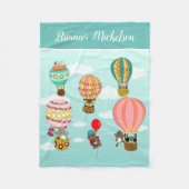 Aangepaste vogelillustratie voor kinderen fleece deken (Voorkant)