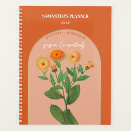 Aangepaste vogelmaand oktober Marigold Planner