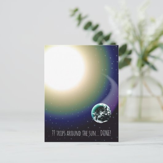 Aangepaste vogelreizen rond de zon briefkaart (Staand voorkant)