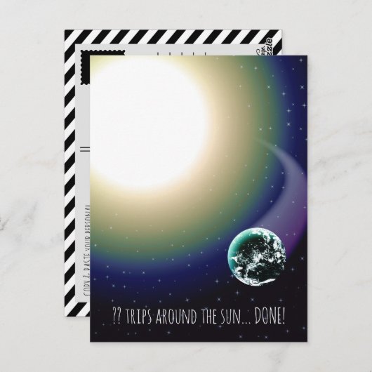 Aangepaste vogelreizen rond de zon briefkaart (Voorkant / Achterkant)