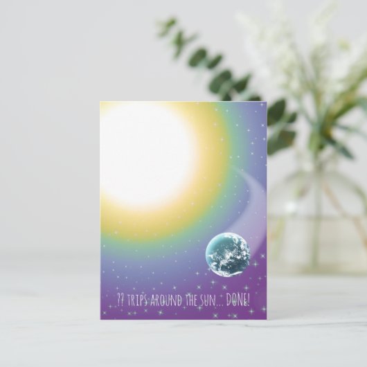 Aangepaste vogelreizen rond de zon briefkaart (Staand voorkant)