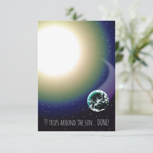 Aangepaste vogelreizen rond de zon kaart (Staand voorkant)