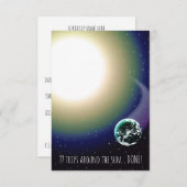 Aangepaste vogelreizen rond de zon kaart (Voorkant / Achterkant)