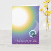 Aangepaste vogelreizen rond de zon kaart (Gele Bloem)