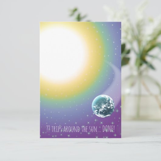 Aangepaste vogelreizen rond de zon kaart (Staand voorkant)