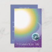 Aangepaste vogelreizen rond de zon kaart (Voorkant / Achterkant)