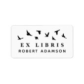 Aangepaste vogels persoonlijke bibliotheek ex libr etiket (Voorkant)