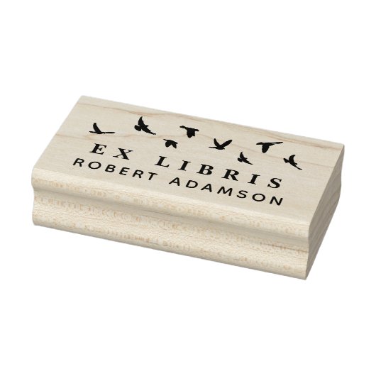 Aangepaste vogels persoonlijke bibliotheek ex libr rubberstempel (Stempel)