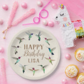 Aangepaste vogeltjes Happy Birthday Paper Borden Papieren Bordje (Feest)