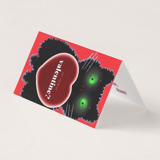 Aangepaste Void Kat Lichtgevende Valentijnkaart Kaart (Voorkant)