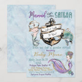 Aangepaste volgorde voor mermaïstisch geslacht feestdagenkaart (Voorkant / Achterkant)