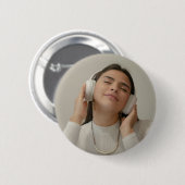 Aangepaste volledige foto modern  ronde button 5,7 cm (Voorkant /achterkant)