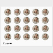 Aangepaste volledige foto modern ronde sticker (Vel)