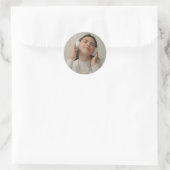 Aangepaste volledige foto modern ronde sticker (Tas)