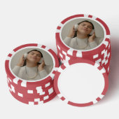 Aangepaste volledige foto moderne poker chips (Opstapeling)