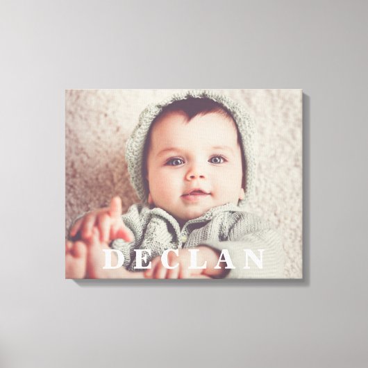 Aangepaste volledige foto portret van kind canvas afdruk (Voorkant)