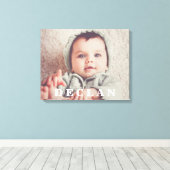 Aangepaste volledige foto portret van kind canvas afdruk (Insitu (Houten vloer))