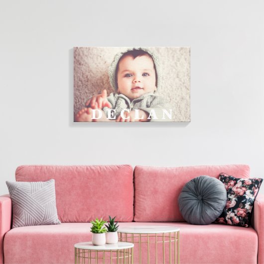 Aangepaste volledige foto portret van kind canvas afdruk (Insitu (Woonkamer))