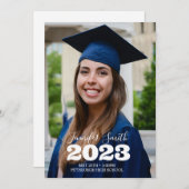 Aangepaste volledige uitnodiging voor foto-Afstude (Voorkant / Achterkant)