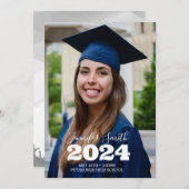 Aangepaste volledige uitnodiging voor foto-Afstude (Voorkant / Achterkant)