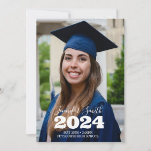 Aangepaste volledige uitnodiging voor foto-Afstude