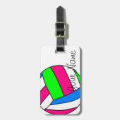 Aangepaste Volleybal Bagage Label (Voorkant verticaal)