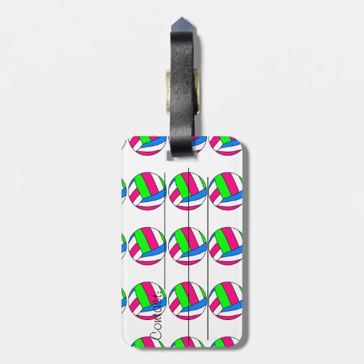 Aangepaste Volleybal Bagage Label (Achterkant verticaal)