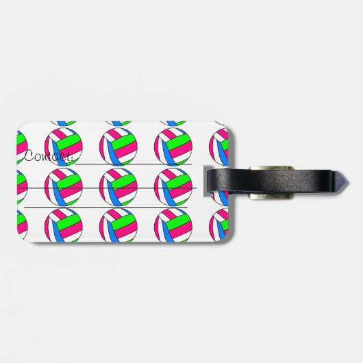 Aangepaste Volleybal Bagage Label (Achterkant horizontaal)