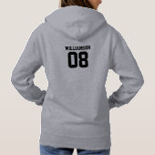 Aangepaste Volleybal Geboorte Jaar Naam Nummer Hoodie (Achterkant)