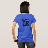 Aangepaste Volleybal Geboorte Jaar Naam Nummer T-shirt (Achterkant volledig)
