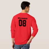 Aangepaste Volleybal Geboorte Jaar Naam Nummer T-shirt (Achterkant volledig)