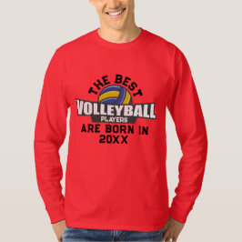 Aangepaste Volleybal Geboorte Jaar Naam Nummer T-shirt