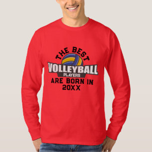 Aangepaste Volleybal Geboorte Jaar Naam Nummer T-shirt