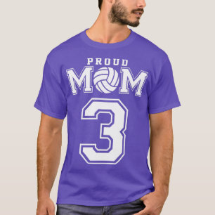 Aangepaste Volleybal-mama Nummer 3 Aangepast T-shirt