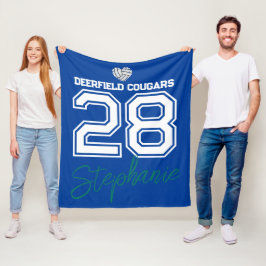 Aangepaste Volleybal Naam Nummer School  Fleece Deken