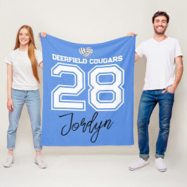 Aangepaste Volleybal Naam Nummer School  Fleece Deken