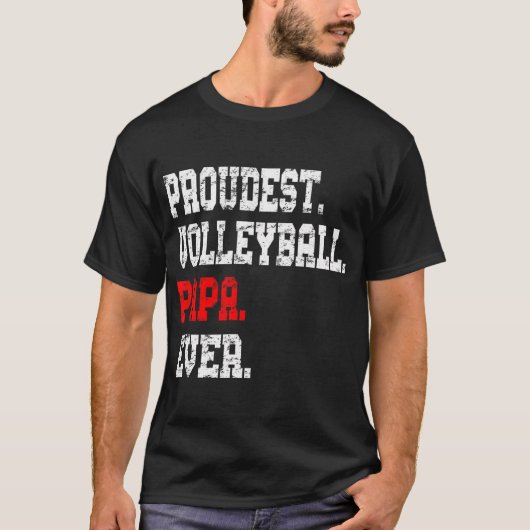 Aangepaste Volleybal Papa Beste Papa ooit T-shirt (Voorkant)