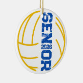 Aangepaste volleybal senior jaar noodlijdend aanta keramisch ornament (Rechts)