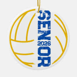 Aangepaste volleybal senior jaar noodlijdend aanta keramisch ornament