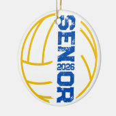 Aangepaste volleybal senior jaar noodlijdend aanta keramisch ornament (Links)