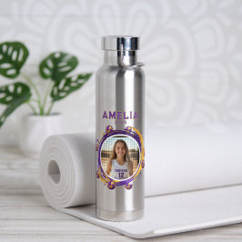 Aangepaste Volleybal Speler Foto Sport Waterfles