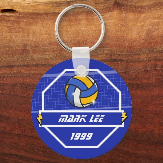 Aangepaste Volleybal Sport Team Sleutelhanger (Voorkant)