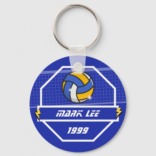 Aangepaste Volleybal Sport Team Sleutelhanger (Achterkant)