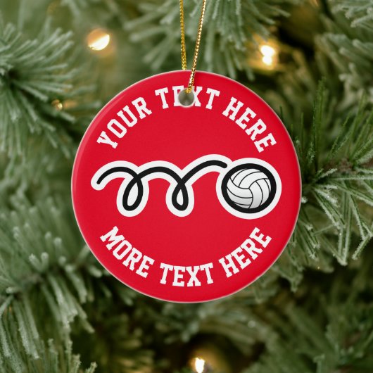 Aangepaste volleybal sporten kerstboom ornament (Boom)