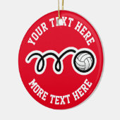 Aangepaste volleybal sporten kerstboom ornament (Links)