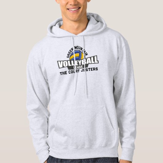 Aangepaste volleybal Team Naam Nummer Club League Hoodie (Voorkant)