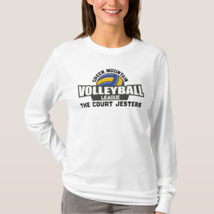 Aangepaste volleybal Team Naam Nummer Club League T-shirt