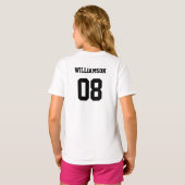 Aangepaste volleybal Team Naam Nummer Club League T-shirt (Achterkant volledig)