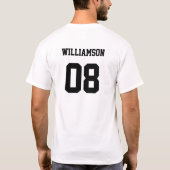 Aangepaste volleybal Team Naam Nummer Club League T-shirt (Achterkant)