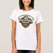 Aangepaste volleybal toernooi jaar naam nummer t-shirt (Voorkant)